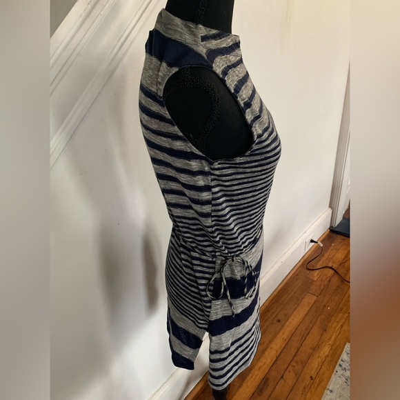 NWOT Left Coast by Dolan Black and Gray Striped Mini Dress - Picture 3 of 8